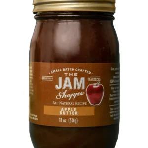 A jar of apple butter is shown.